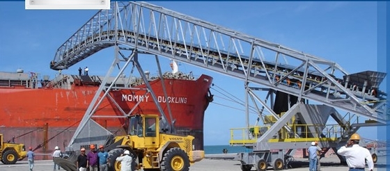 Σταθερός ηπειρωτικός μεταφορέων ζωνών βαμβακιού πολυεστέρα μεταφορέας φόρτωσης φορτηγών καμβά τηλεσκοπικός